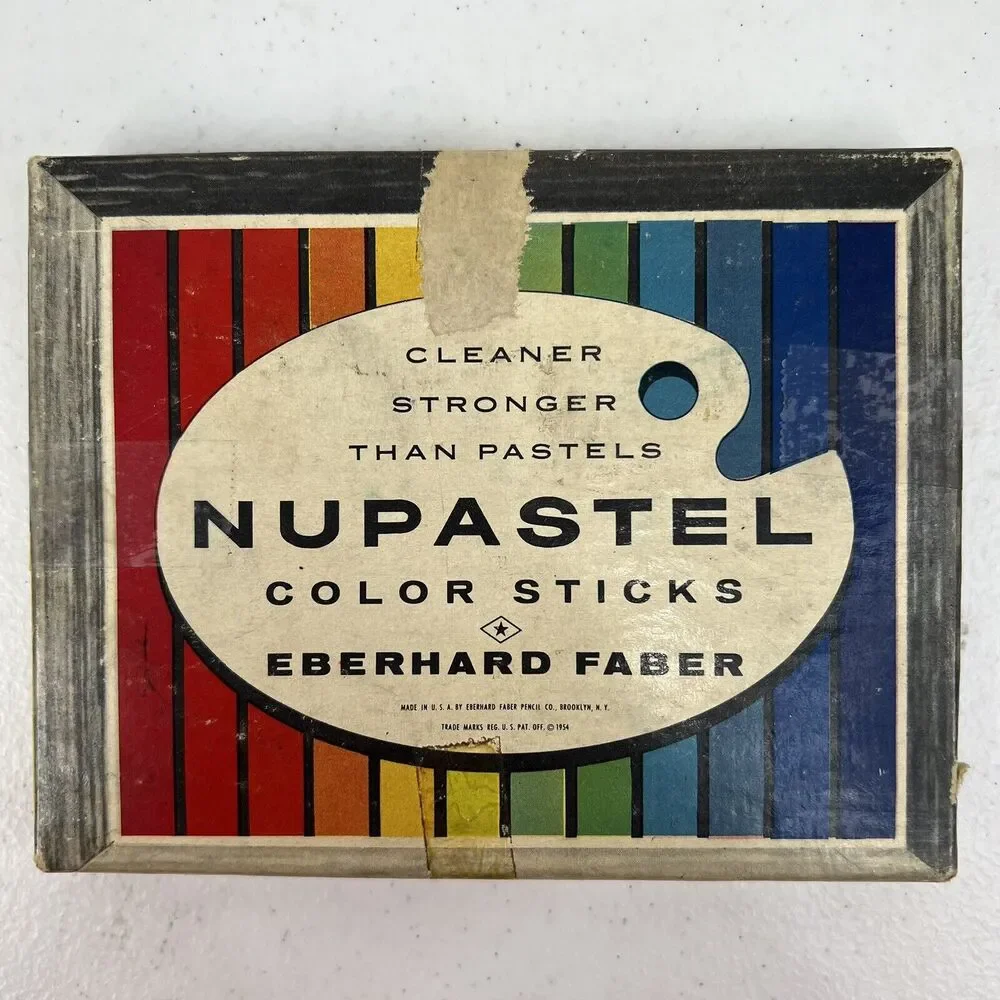 Vintage Nupastel Color Sticks Eberhard Faber Inc 12 Pieces Chalk Pastel USED‎